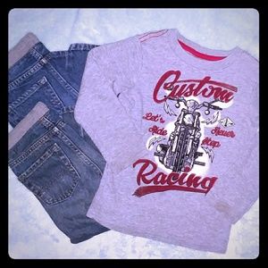 4t Bundle Children's Place Jeans Toughskins Top